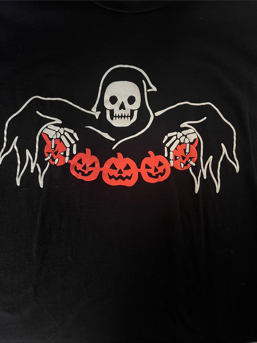 Wicked Clothes "Pumpkin Papercut"  Skull & Pumpkin Graphic Tee Size Uni M